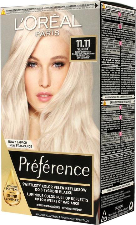 L'Oréal Paris L'Oréal Les Blondissimes Preference Hair Dye 11.11 Ultra-Light (11.11 Ultra-Light)