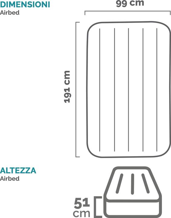 Actual product image Intex Twin Comfort Elevated Airbed (99 x 191 cm)