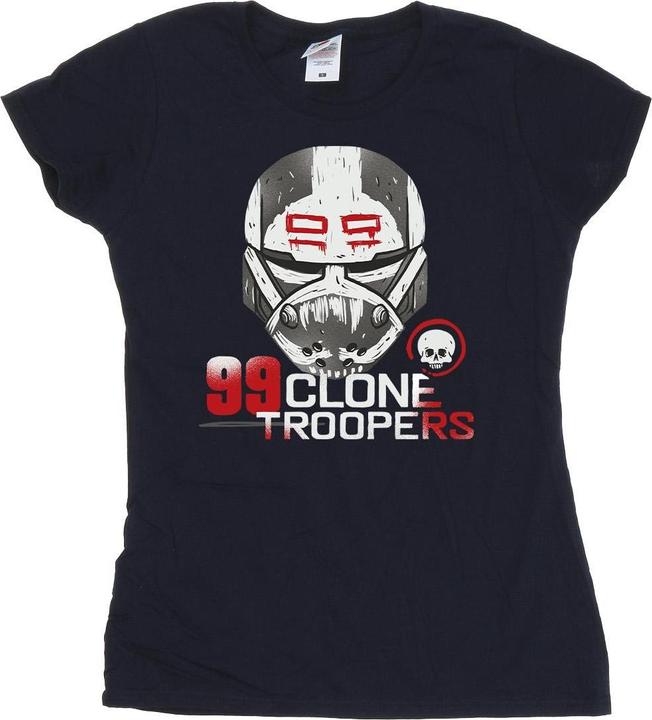 Actual product image Star Wars Womens/Ladies The Bad Batch 99 Clone Troopers Cotton T-Shirt (S)