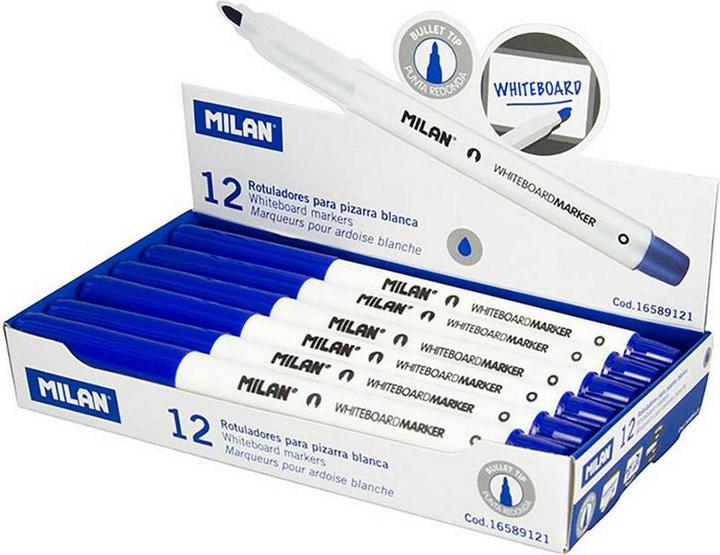Produktbild Whiteboard-Marker dünn blau (12 Stück) (Blau, 12 x)