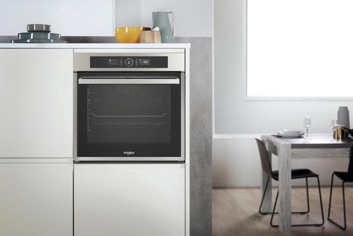 Image du produit Whirlpool Orkaitė OAKZ97961SPIX A+, 60 cm, pirolizė, Inox spalvotas/juodas stiklas, Didelis LED ekra