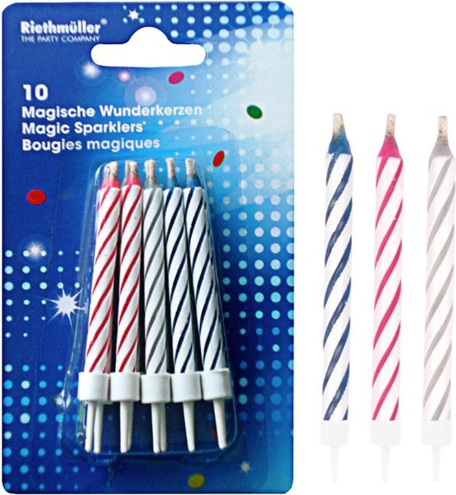 Riethmüller Bougies Trick avec support (10 pcs)