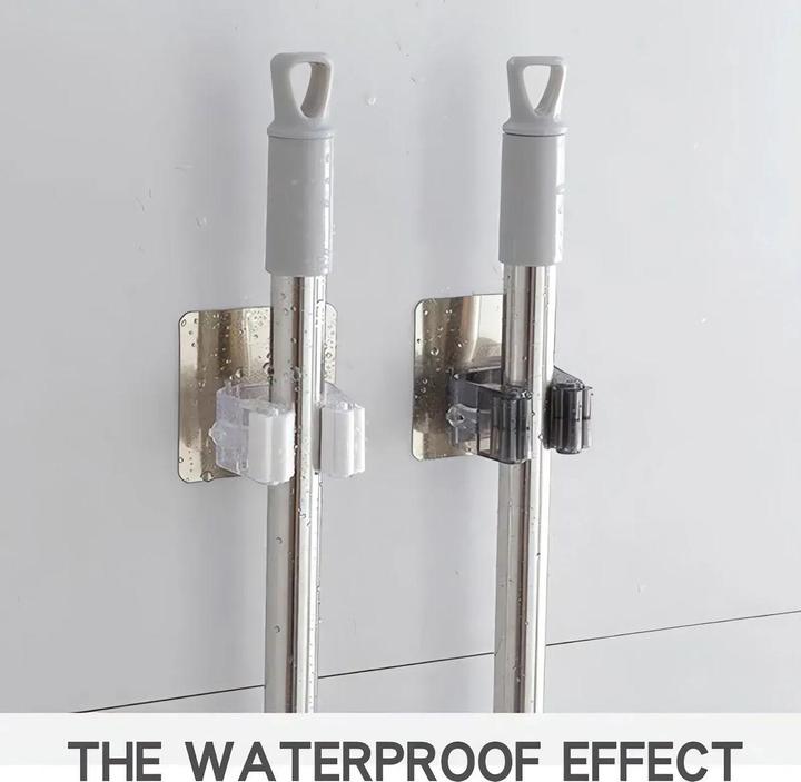 Produktbild König Design 1-10 Mop Besen Halter Selbstklebend Besenhalterung Kein Bohren Gerätehalter Wand (1 Stk.)