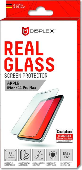 Produktbild Displex Real Glass, 2D Panzerglas (1 Stück, Apple iPhone 11 Pro Max, Apple iPhone XS Max)