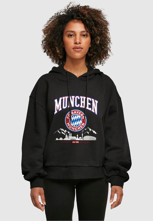 Actual product image FC Bayern München Ladies FC Bayern Skyline for grey Organic Oversized Hoody - 115405 (4XL)