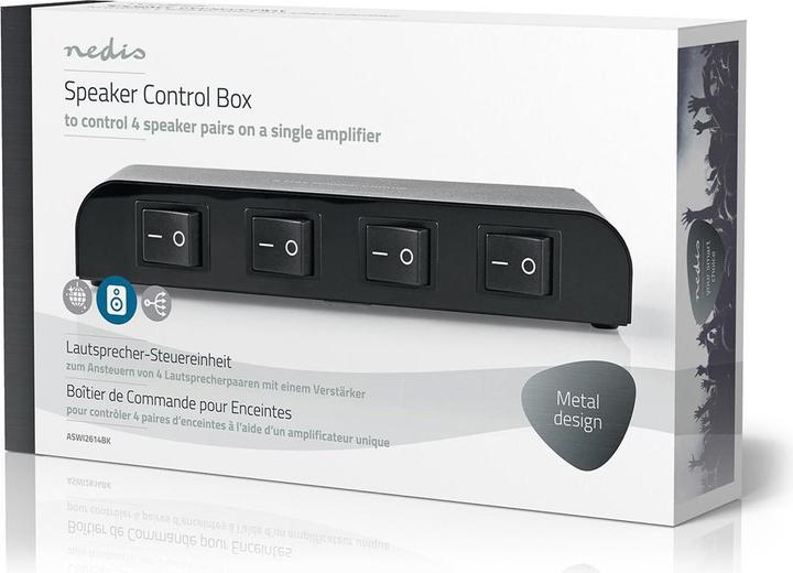 Produktbild Nedis Lautsprecher Steuereinheit - Control Box - Lautsprecherimpedanz: 4-16 Ohm - Maximale Belastu (0.10 m, 2.50 mm²)