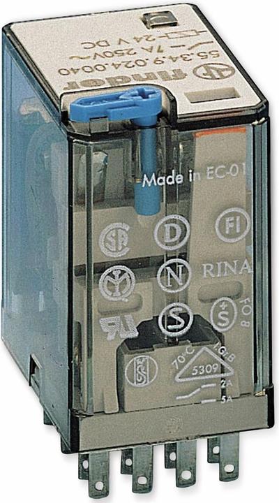 Immagine prodotto Finder 55.34.9.024.5040 Relè a innesto 24 V/DC 7 A 4 contatti CO 1 pz.