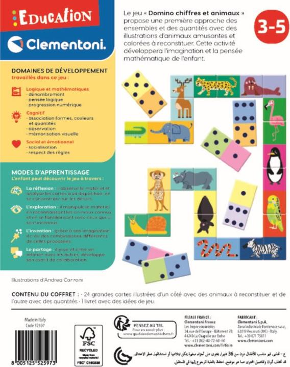 Energie-Label Clementoni Animal's Domino (Italienisch)