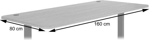 Image du produit Swisshandel24 Plateau pour bureau, plateau de bureau, 160x80cm noir (160 x 80 cm)