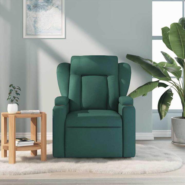 Image du produit VidaXL Fauteuil de massage vert foncé Tissu,Couleur : vert foncé,Matériaux