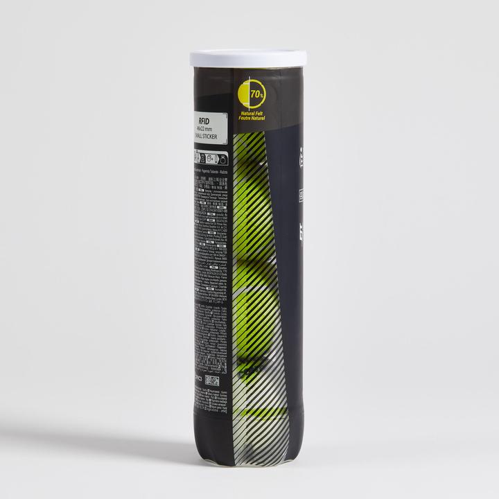 Actual product image Artengo Tennis balls Control Pro - tin of 4 yellow