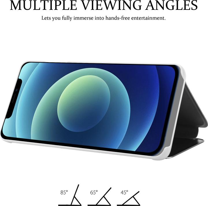 Actual product image Cadorabo Book Smart View Mirror Cover (Apple iPhone 12, Realme 12 Pro+)