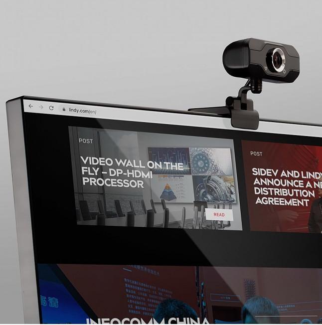 Image du produit Lindy Webcam FHD 1080p avec microphone Angle de vue 110° 360 (2 Mpx)