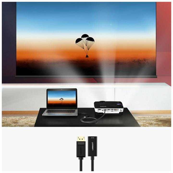 Produktbild Ugreen Display Port auf HDMI Adapter Konverter 1080P mit Audio (25 cm)