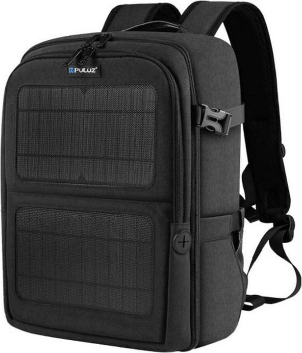 Actual product image Puluz Camera backpack with solar panels PU5018B waterproof (Camera shoulder bag)