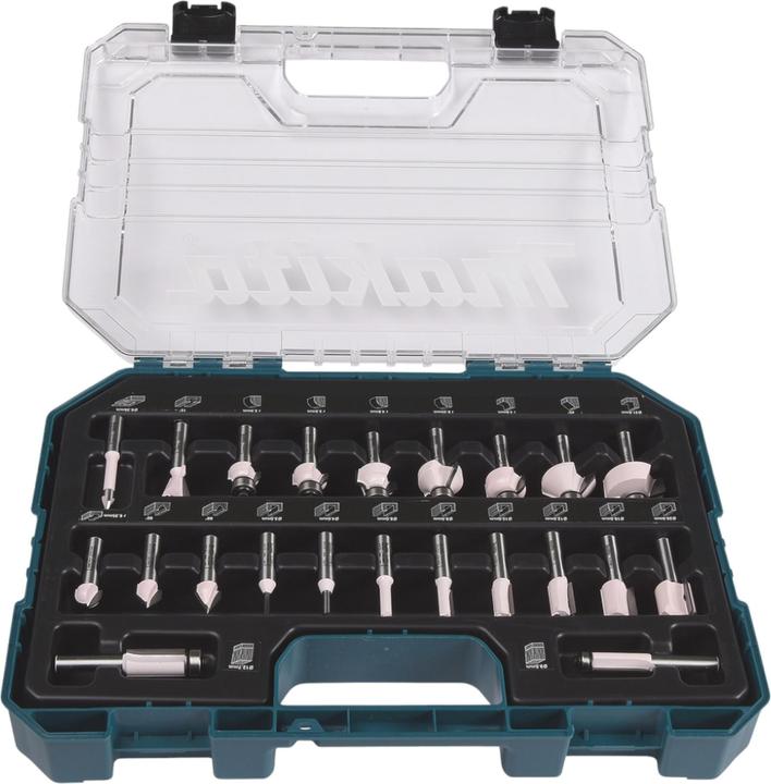 Productafbeelding Makita D-74778 Snijderset 8mm 22 stuks (10 mm, 12 mm, 16 mm, 6,35 mm, 19 mm, 8 mm, 31,8 millimeter, 12,7 mm, 22,2 mm, 17,3 millimeter, 20 mm, 15 mm, 25,4 mm)