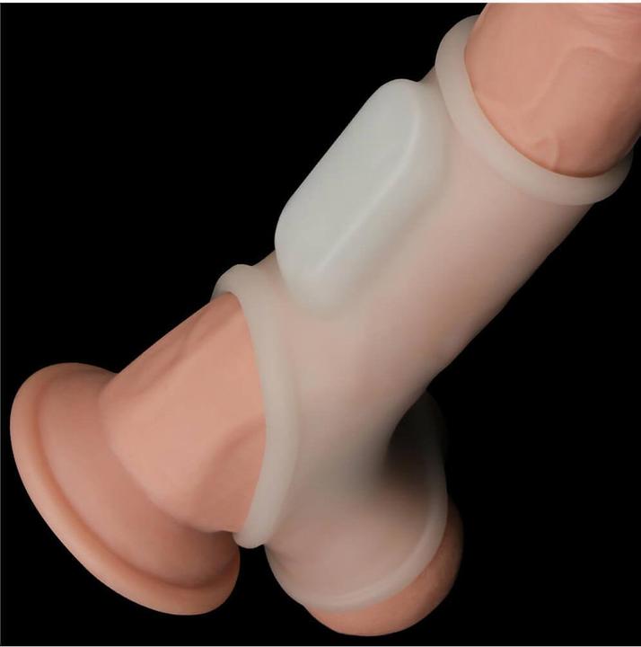 Productafbeelding Lovetoy Zijden Ridderring - Vibrerende Penishuls - Wit