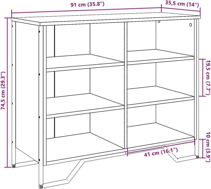 Actual product image VidaXL Sideboard (91 x 35.5 x 74.5 cm)