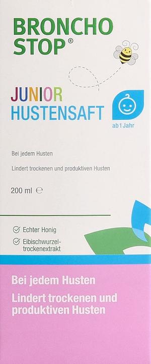 Actual product image Hänseler BRONCHOSTOP Junior cough syrup 200ml (1 Piece)