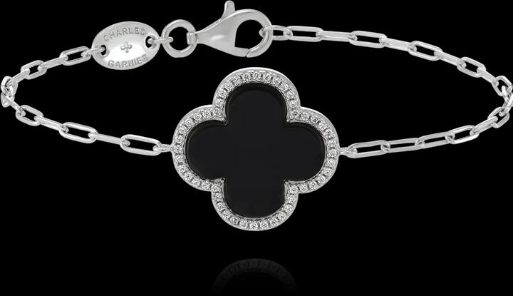 Produktbild Charles Garnier Armband aus Silber, Zirkonoxid, schwarzem Onyx (21 cm, 925er Silbergliedern)
