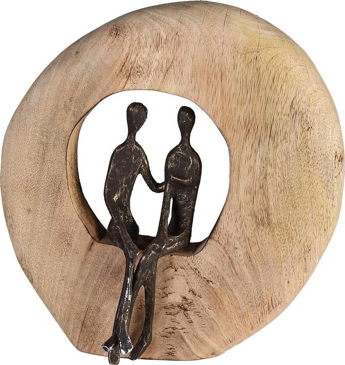 Produktbild Casablanca by Gilde Casablanca Skulptur"Paar"Mangoholz/Alu. H.24cm