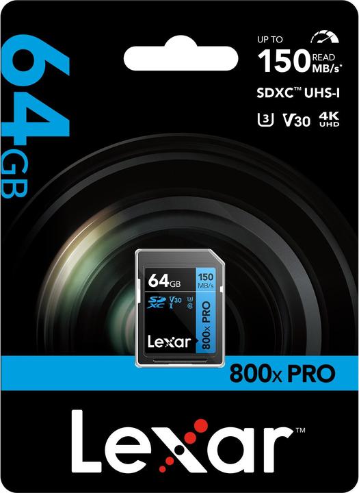 Actual product image Lexar MEMORY SDXC 64GB UHS-I/LSD0800P064G-BNNNG (64 GB, SDXC, U1, UHS-I)