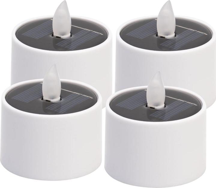 Actual product image Casativo Set of 4 solar LED tea lights with twilight sensor, IP44, white (4 x)