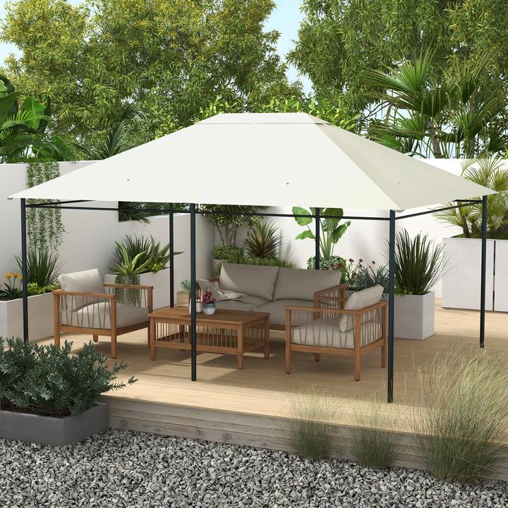 Actual product image Outsunny Pavilion roof with upper ventilation opening (397 cm, 297 cm)