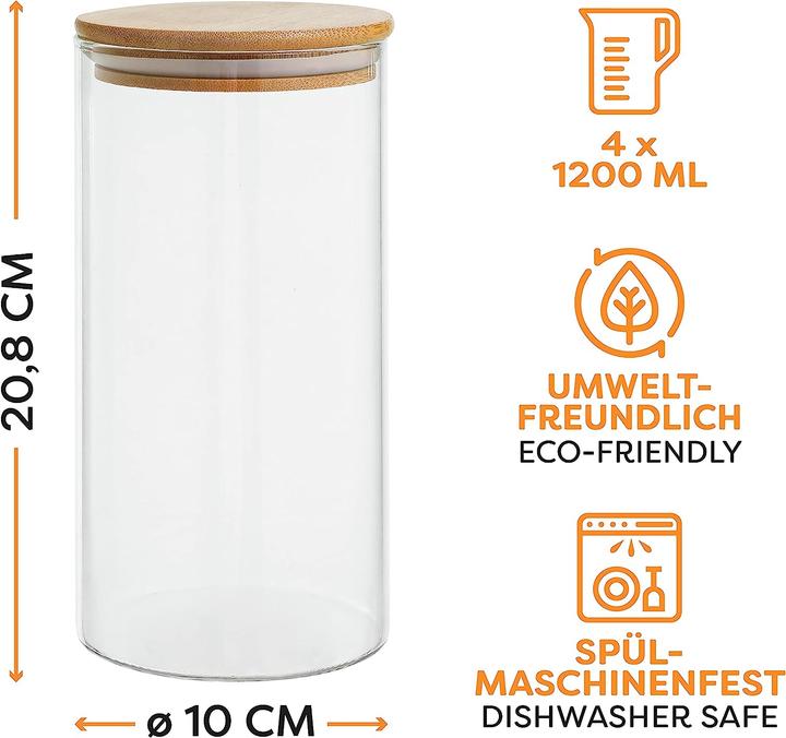 Image du produit Praknu Bocaux de stockage (1.20 l)