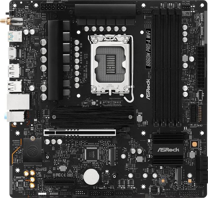 Produktbild AsRock B860M Pro-A WiFi DDR5 Intel S retail (LGA 1851, Intel B860, mATX)