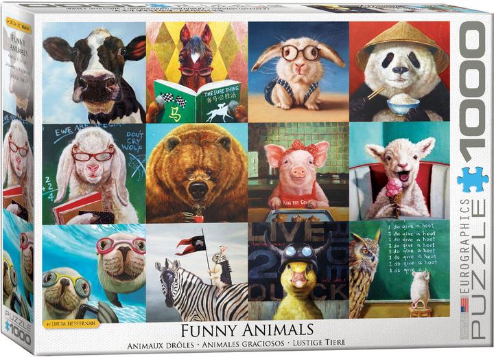 Actual product image Eurographics Funny animals by Lucia Heffernan (1000 pieces)