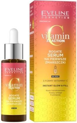 Actual product image Eveline VITAMIN C 3XACTION Serum na noc drop (30 ml)