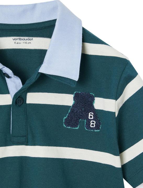 Actual product image Vertbaudet Jungen Poloshirt mit doppeltem Kragen und Recycling-Baumwolle (140)