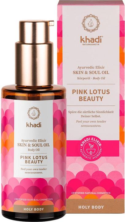 Immagine prodotto Khadi Olio ayurvedico per il corpo PINK LOTUS BEAUTY - Rinvigorisce il chakra sacrale (Olio corpo, 100 ml)