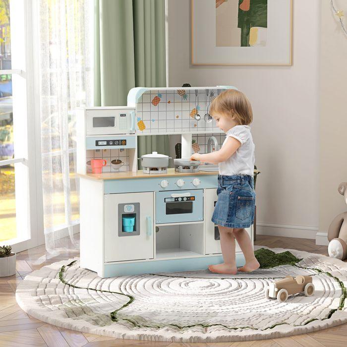 Image du produit Swisshandel24 Kinderküche, Spielküche mit Lichtern, Geräuschen, Kaffeemaschine, Weiss