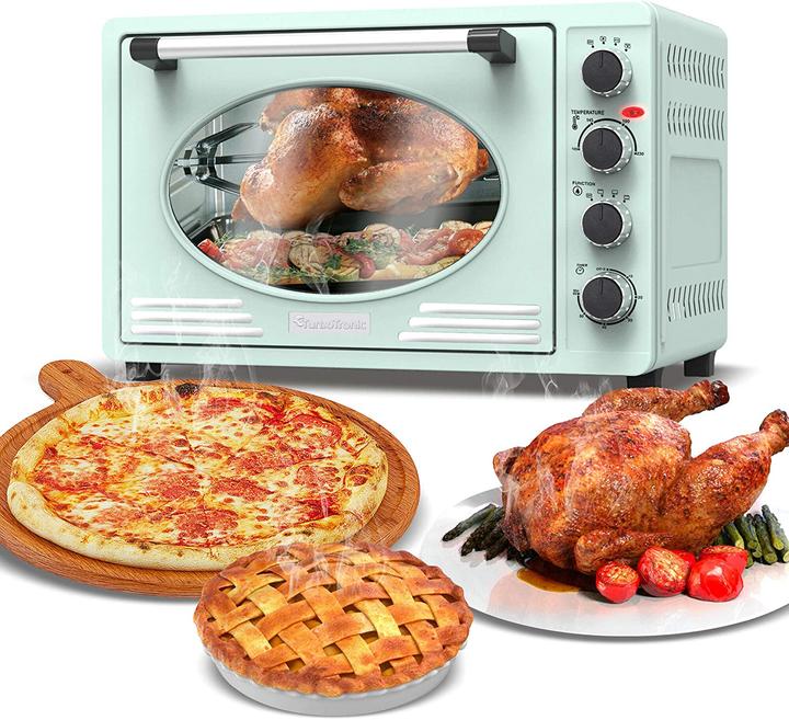 Actual product image TurboTronic By Z-Line Retro Mini Oven with convection 45L In Blue