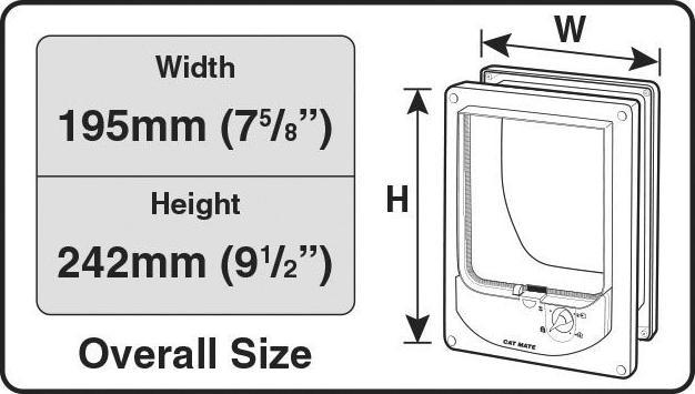 Actual product image Cat Mate 4-way locking cat flap, electromagnetic, white (Magnetic cat flap)