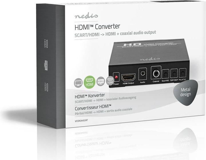 Actual product image Nedis HDMI T Converter SCART socket HDMI output / 1x 3.5 mm audio out / 1x digital audio 1-way 108