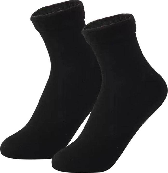 JTI Socken mit Kunstfellfutter, Schwarz - Grösse 36-42 (Einzelpack, 36 - 42)