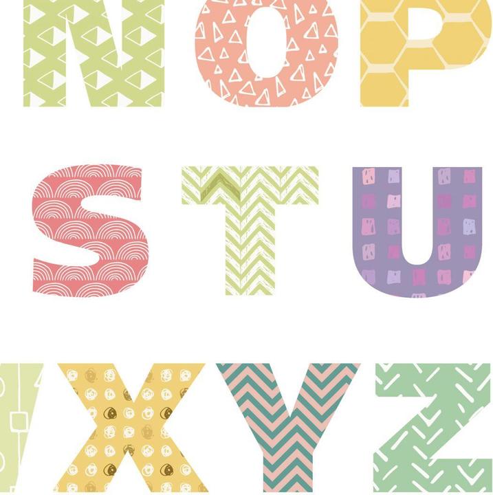 Image du produit Trenddeko Alphabet Motif Géométrique (61 x 90 cm)