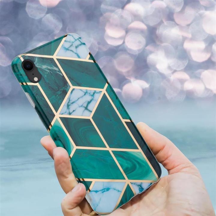 Actual product image Cadorabo IMD TPU Colorful Marble Cover (Apple iPhone XR)