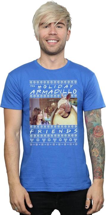 Actual product image Friends Mens Fair Isle Holiday Armadillo T-Shirt (L)