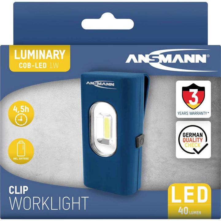 Image du produit Ansmann Lampe d'atelier WL308 Clip à piles (40 lm)