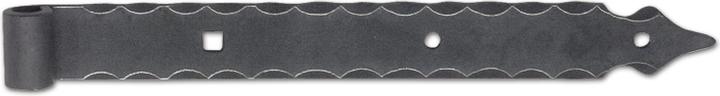 Produktbild Schösswender Langbänder ohne Kegel, Kröpfung 15 mm, 615 mm, Schmiedeeisen verzinkt geschwärzt