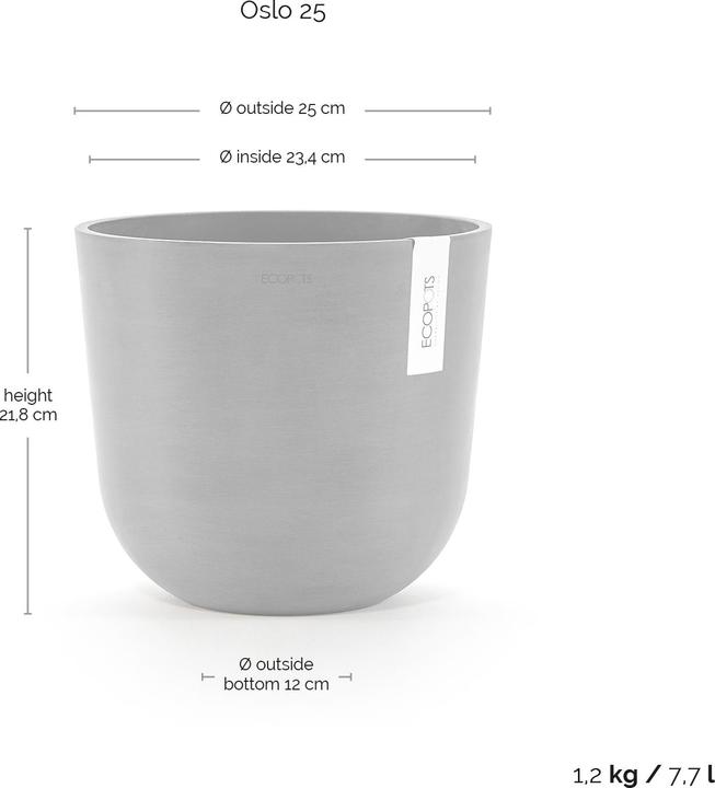 Actual product image Ecopots Oslo (25.25 cm)