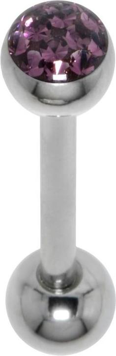 Produktbild Bijouteria Zungenpiercing (Chirurgenstahl 316L, Epoxiharz, Kristall)