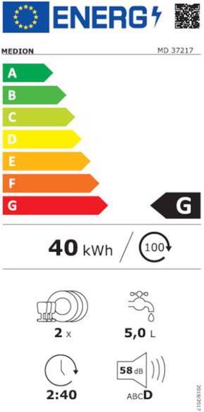 Energie-Label Medion MD 37217