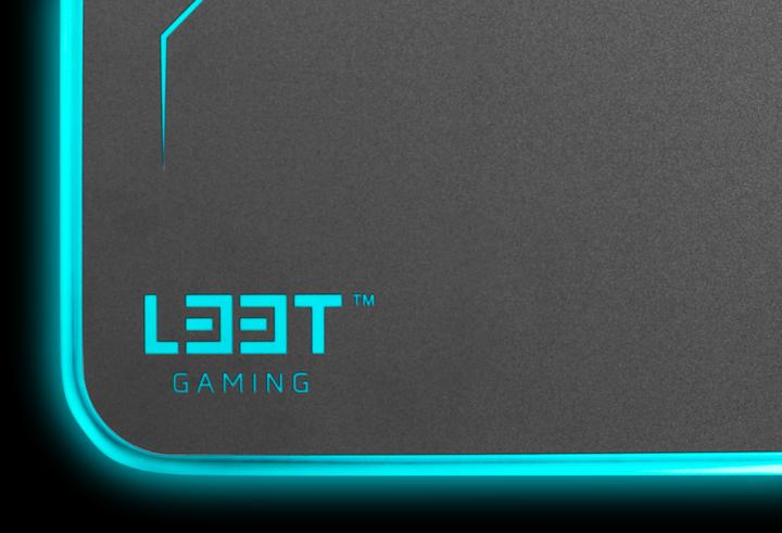 Immagine prodotto L33T Tappetino per mouse da gioco Kvennavagn, con retroilluminazione LED RGB, ricarica QI