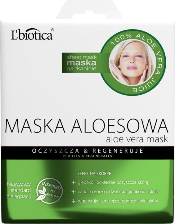 Produktbild L´Biotica L'BIOTICA Aloe Vera Maske auf Stoff - reinigt & regeneriert 23ml (23 ml)