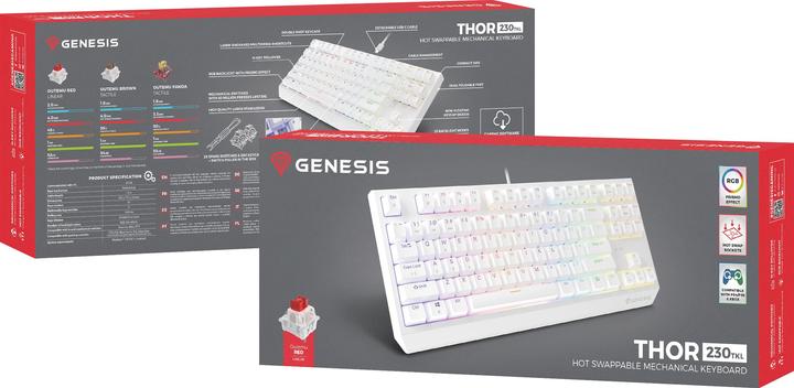 Actual product image Genesis herní mechanická klávesnice THOR 230 TKL (US, Cable)
